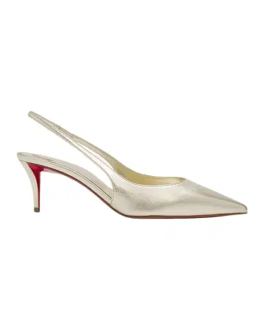 Christian Louboutin 60mm Miss Z Metallic Leather Slingback Pumps | Thumbnail 1 Christian Louboutin 60mm Miss Z Metallic Leather Slingback Pumps | Thumbnail 1