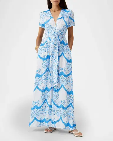 Melissa Odabash Lou Florian Maxi Dress | Thumbnail 2 Melissa Odabash Lou Florian Maxi Dress | Thumbnail 2
