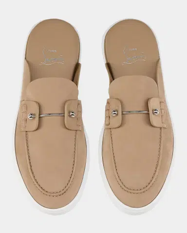 Christian Louboutin Donna Nubuck Leather Boat Shoe Mules | Thumbnail 3 Christian Louboutin Donna Nubuck Leather Boat Shoe Mules | Thumbnail 3
