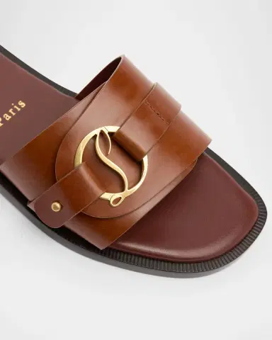 Christian Louboutin Her in Roma Leather Slide Sandals | Thumbnail 3 Christian Louboutin Her in Roma Leather Slide Sandals | Thumbnail 3