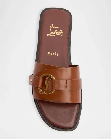 Christian Louboutin Her in Roma Leather Slide Sandals | Thumbnail 4 Christian Louboutin Her in Roma Leather Slide Sandals | Thumbnail 4