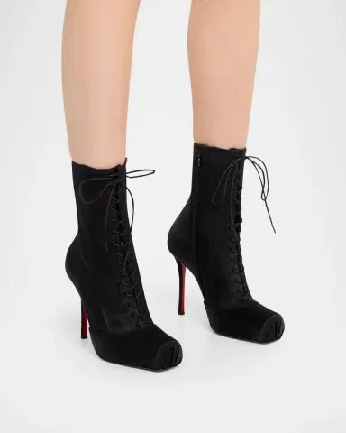 Christian Louboutin 100mm Pavlova Satin Booties | Thumbnail 2 Christian Louboutin 100mm Pavlova Satin Booties | Thumbnail 2