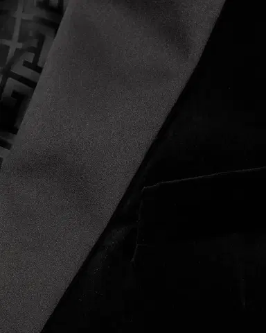 Balmain Men 's Velvet Satin-Trim Double-Breasted Blazer | Thumbnail 5 Balmain Men 's Velvet Satin-Trim Double-Breasted Blazer | Thumbnail 5