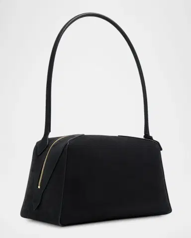 ALAÏA Le Bouledogue Bowling Shoulder Bag in Nubuck Leather | Thumbnail 2 ALAÏA Le Bouledogue Bowling Shoulder Bag in Nubuck Leather | Thumbnail 2