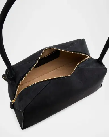ALAÏA Le Bouledogue Bowling Shoulder Bag in Nubuck Leather | Thumbnail 3 ALAÏA Le Bouledogue Bowling Shoulder Bag in Nubuck Leather | Thumbnail 3