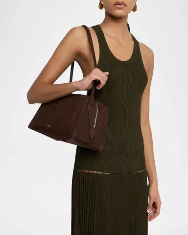 ALAÏA Le Bouledogue Bowling Shoulder Bag in Nubuck Leather | Thumbnail 6 ALAÏA Le Bouledogue Bowling Shoulder Bag in Nubuck Leather | Thumbnail 6