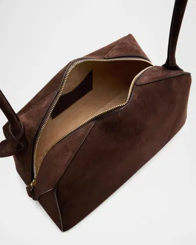 ALAÏA Le Bouledogue Bowling Shoulder Bag in Nubuck Leather | Thumbnail 8 ALAÏA Le Bouledogue Bowling Shoulder Bag in Nubuck Leather | Thumbnail 8