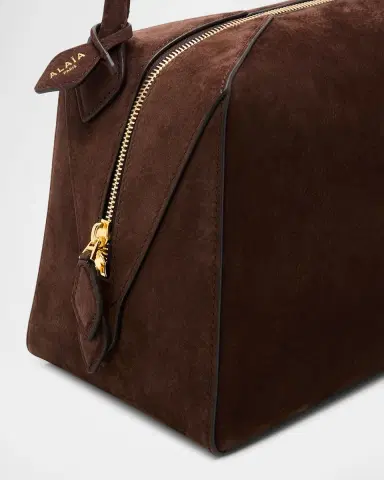 ALAÏA Le Bouledogue Bowling Shoulder Bag in Nubuck Leather | Thumbnail 10 ALAÏA Le Bouledogue Bowling Shoulder Bag in Nubuck Leather | Thumbnail 10