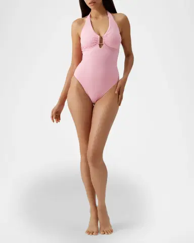 Melissa Odabash Tampa Halter One-Piece Swimsuit | Thumbnail 2 Melissa Odabash Tampa Halter One-Piece Swimsuit | Thumbnail 2