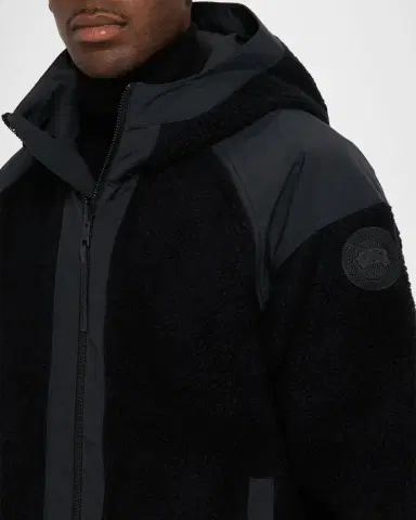 Canada Goose Men 's Alberni Reversible Fleece Hooded Bomber Jacket | Thumbnail 5 Canada Goose Men 's Alberni Reversible Fleece Hooded Bomber Jacket | Thumbnail 5