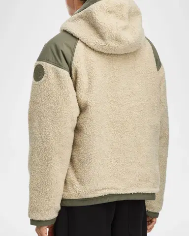 Canada Goose Men 's Alberni Reversible Fleece Hooded Bomber Jacket | Thumbnail 6 Canada Goose Men 's Alberni Reversible Fleece Hooded Bomber Jacket | Thumbnail 6