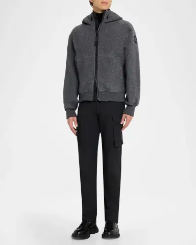 Canada Goose Men 's Chilliwack Fleece Hooded Bomber Jacket | Thumbnail 2 Canada Goose Men 's Chilliwack Fleece Hooded Bomber Jacket | Thumbnail 2