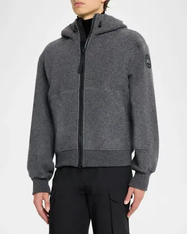 Canada Goose Men 's Chilliwack Fleece Hooded Bomber Jacket | Thumbnail 4 Canada Goose Men 's Chilliwack Fleece Hooded Bomber Jacket | Thumbnail 4