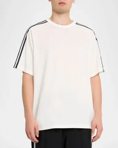 Y-3 Men's 3-Stripes Loose-Fit Raglan T-Shirt | Thumbnail 4 Y-3 Men's 3-Stripes Loose-Fit Raglan T-Shirt | Thumbnail 4