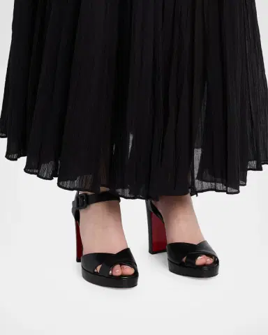 Christian Louboutin 100mm Cora Leather Sandals | Thumbnail 2 Christian Louboutin 100mm Cora Leather Sandals | Thumbnail 2