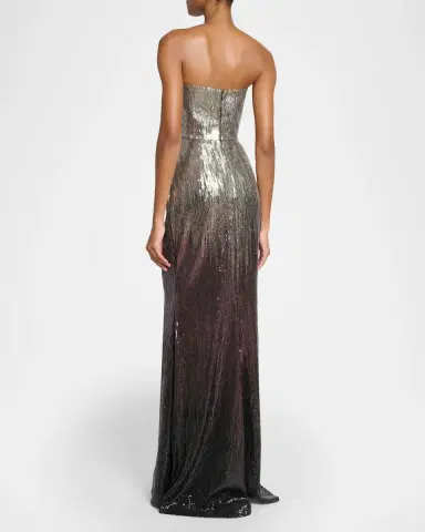 Elie Saab Strapless Gradient Sequined Trumpet Gown | Thumbnail 3 Elie Saab Strapless Gradient Sequined Trumpet Gown | Thumbnail 3