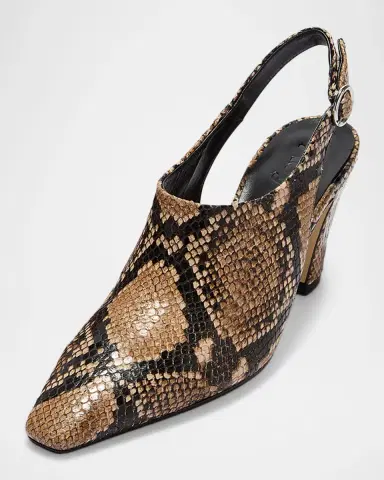 Aeyde Maude Snake-Printed Leather Slingback Pumps | Thumbnail 2 Aeyde Maude Snake-Printed Leather Slingback Pumps | Thumbnail 2
