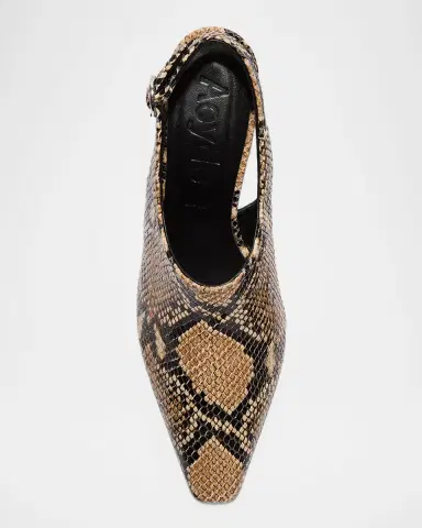 Aeyde Maude Snake-Printed Leather Slingback Pumps | Thumbnail 3 Aeyde Maude Snake-Printed Leather Slingback Pumps | Thumbnail 3