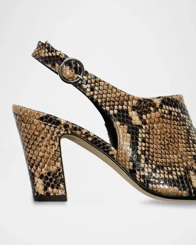 Aeyde Maude Snake-Printed Leather Slingback Pumps | Thumbnail 4 Aeyde Maude Snake-Printed Leather Slingback Pumps | Thumbnail 4