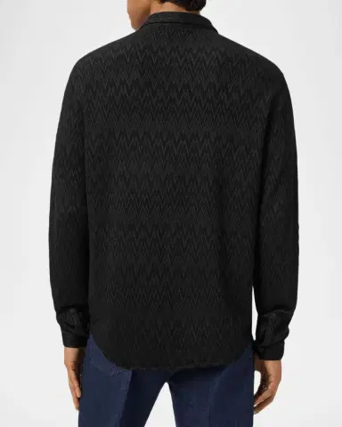 JOHN VARVATOS en's Redmond Herringbone Button-Down Shirt | Thumbnail 3 JOHN VARVATOS en's Redmond Herringbone Button-Down Shirt | Thumbnail 3