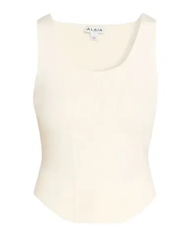ALAÏA Sleeveless Ribbed Knit Corset Top | Thumbnail 1 ALAÏA Sleeveless Ribbed Knit Corset Top | Thumbnail 1