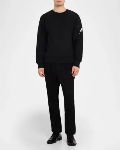 Moose Knuckles Men's Hartsfield Cotton Terry Crewneck Sweater | Thumbnail 2 Moose Knuckles Men's Hartsfield Cotton Terry Crewneck Sweater | Thumbnail 2