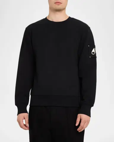 Moose Knuckles Men's Hartsfield Cotton Terry Crewneck Sweater | Thumbnail 4 Moose Knuckles Men's Hartsfield Cotton Terry Crewneck Sweater | Thumbnail 4