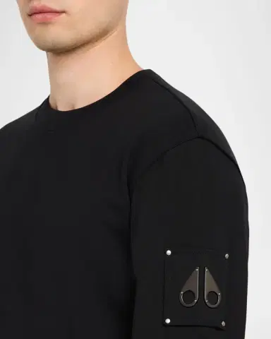 Moose Knuckles Men's Hartsfield Cotton Terry Crewneck Sweater | Thumbnail 5 Moose Knuckles Men's Hartsfield Cotton Terry Crewneck Sweater | Thumbnail 5