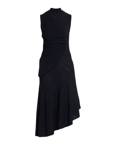 Alaïa Mock-Neck Sculpting Wool Dress | Thumbnail 1 Alaïa Mock-Neck Sculpting Wool Dress | Thumbnail 1