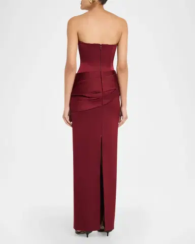 Alex Perry Strapless Corset Draped Column Gown | Thumbnail 3 Alex Perry Strapless Corset Draped Column Gown | Thumbnail 3