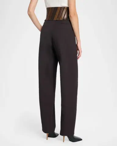 Alaïa Belted Wool Gabardine Pants | Thumbnail 3 Alaïa Belted Wool Gabardine Pants | Thumbnail 3