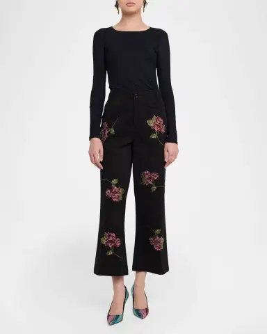 Libertine Primrose Embellished Wide-Leg Crop Pants | Thumbnail 2 Libertine Primrose Embellished Wide-Leg Crop Pants | Thumbnail 2