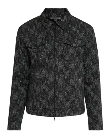 JOHN VARVATOS Men's Hallet Jacquard Herringbone Trucker Jacket | Thumbnail 1 JOHN VARVATOS Men's Hallet Jacquard Herringbone Trucker Jacket | Thumbnail 1