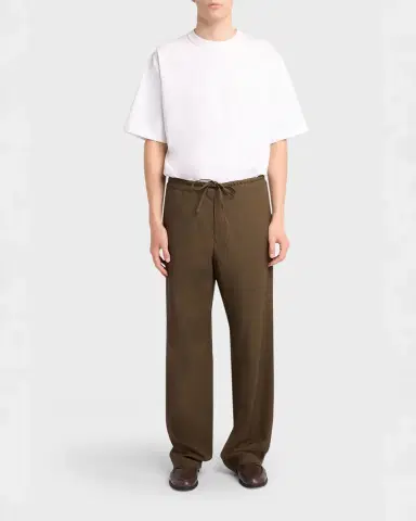 The Row Men's Ari Wool Wide-Leg Drawstring Pants | Thumbnail 2 The Row Men's Ari Wool Wide-Leg Drawstring Pants | Thumbnail 2