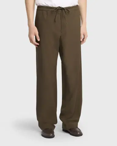 The Row Men's Ari Wool Wide-Leg Drawstring Pants | Thumbnail 4 The Row Men's Ari Wool Wide-Leg Drawstring Pants | Thumbnail 4