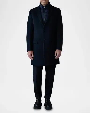 Mackage Men's Skai-SLB 3-in-1 Wool Overcoat with Removable Down Liner | Thumbnail 2 Mackage Men's Skai-SLB 3-in-1 Wool Overcoat with Removable Down Liner | Thumbnail 2