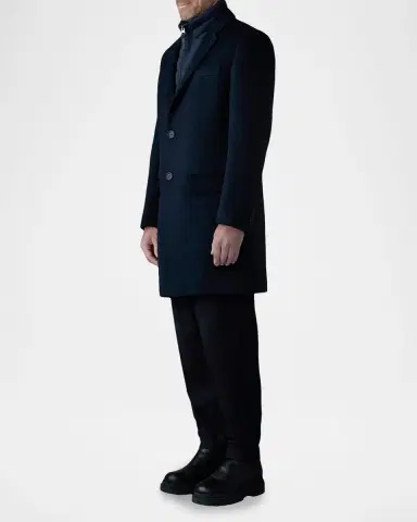 Mackage Men's Skai-SLB 3-in-1 Wool Overcoat with Removable Down Liner | Thumbnail 4 Mackage Men's Skai-SLB 3-in-1 Wool Overcoat with Removable Down Liner | Thumbnail 4