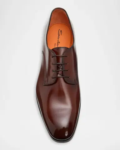 Santoni Men's Leather Derby Shoes | Thumbnail 6 Santoni Men's Leather Derby Shoes | Thumbnail 6