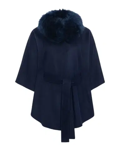 Gorski Select Wool Belted Cape with Select Lamb Collar | Thumbnail 1 Gorski Select Wool Belted Cape with Select Lamb Collar | Thumbnail 1