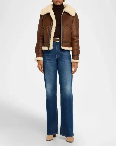 Polo Ralph Lauren Leather-Trim Shearling Aviator Jacket | Thumbnail 2 Polo Ralph Lauren Leather-Trim Shearling Aviator Jacket | Thumbnail 2
