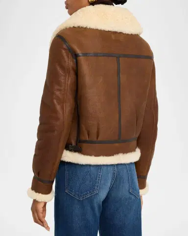 Polo Ralph Lauren Leather-Trim Shearling Aviator Jacket | Thumbnail 3 Polo Ralph Lauren Leather-Trim Shearling Aviator Jacket | Thumbnail 3