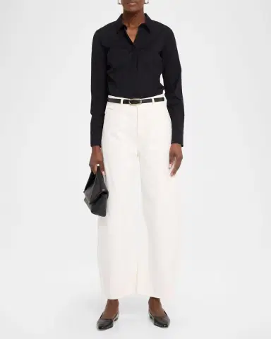 Nili Lotan Tribeca Barrel-Leg Ankle Jeans | Thumbnail 2 Nili Lotan Tribeca Barrel-Leg Ankle Jeans | Thumbnail 2