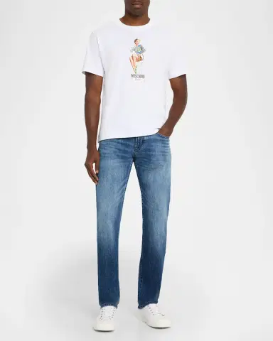 7 For All Mankind Men's The Straight Faded Denim Jeans | Thumbnail 2 7 For All Mankind Men's The Straight Faded Denim Jeans | Thumbnail 2