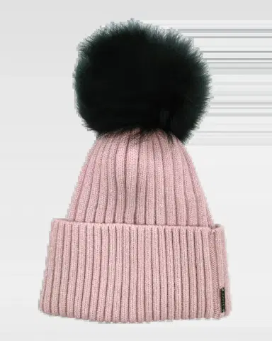 Gorski Metallic Wool-Blend Knit Hat with Select Lamb Pompom | Thumbnail 2 Gorski Metallic Wool-Blend Knit Hat with Select Lamb Pompom | Thumbnail 2