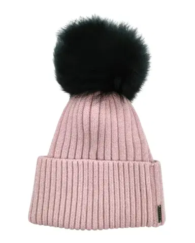 Gorski Metallic Wool-Blend Knit Hat with Select Lamb Pompom | Thumbnail 1 Gorski Metallic Wool-Blend Knit Hat with Select Lamb Pompom | Thumbnail 1