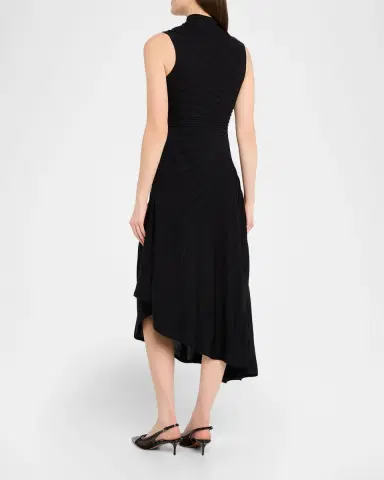Alaïa Mock-Neck Sculpting Wool Dress | Thumbnail 3 Alaïa Mock-Neck Sculpting Wool Dress | Thumbnail 3