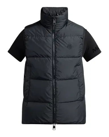 Moncler Men's Gabas Short Sleeve Padded Vest | Thumbnail 1 Moncler Men's Gabas Short Sleeve Padded Vest | Thumbnail 1