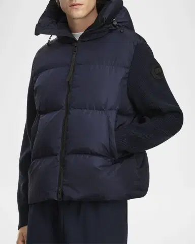 Canada Goose Men's HyBridge Wool-Knit Nylon Down Hooded Jacket | Thumbnail 4 Canada Goose Men's HyBridge Wool-Knit Nylon Down Hooded Jacket | Thumbnail 4