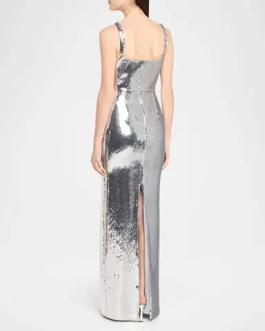 Alex Perry Sleeveless Sequined Column Singlet Gown | Thumbnail 3 Alex Perry Sleeveless Sequined Column Singlet Gown | Thumbnail 3