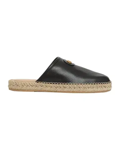 Valentino Garavani Men's Leather Espadrille Mule Slides | Thumbnail 1 Valentino Garavani Men's Leather Espadrille Mule Slides | Thumbnail 1